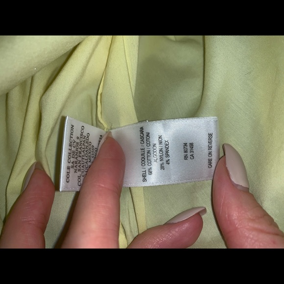*2 for $25* BCBGMaxAzria yellow blouse - Picture 5 of 7